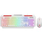 Gamebooster Knight KM-11W Rainbow Aydınlatmalı Kablolu Oyuncu Klavye & Rgb Mouse Set - Beyaz