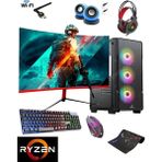 GameBooster X1 Ryzen 5 3600 32GB RAM 512GB SSD RX580 8gb 23.6'' 75HZ Curved Oyuncu Masaüstü Bilgisayar - 24 inç