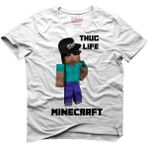 Gamedevil Minecraft Thug Life Beyaz Erkek T-Shirt - XS