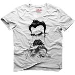 Gamedevil Nietzsche Cartoon Beyaz Erkek T-Shirt - XL