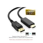 GameFire 4K Hdr Displayport To HDMi Çevirici Kablo - Display Port Dp To HDMi Kablo
