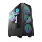 GAMEFORCE GF-8010 COLD (600W 80+ PSU) 4x120mm RGB Kum. ve Kntr. Fan Oyuncu Kasa