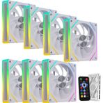 Gameline Fresh X2 7'li Set Kumandalı Argb Kasa Fanı 6 Pin - Beyaz