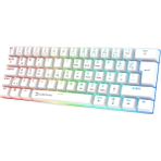GamePower Lyra RGB 60M 62Tuş Beyaz Mekanik Kablolu Blue Switch Klavye - 3 Yıl Garantili