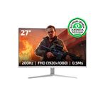 GamePower Vivid T50 27" 1500R Curved RGB Beyaz 200Hz 0.5ms FHD VA Gaming Monitör (Ölü Pikselde Anında Değişim)