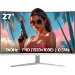 GamePower Vivid V60 Beyaz 27 inç 240Hz 0.5ms VA Curved Oyuncu Monitörü