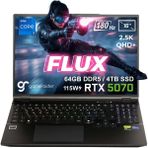 Gameraider Flux GR16 Intel Core I7-14650HX 64GB Ddr5 4tb SSD Rtx 5070 8gb 115W 16 Inç 2.5k Qhd+ 180Hz Freedos Gaming Laptop - 4 TB - 64 GB