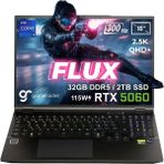 Gameraider Flux GR16 Intel Core I9-14900HX 32GB Ddr5 2tb SSD Rtx 5060 8gb 115W 16 Inç 2.5k Qhd+ 300Hz Freedos Gaming Laptop - 2 TB - 32 GB