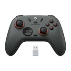GameSir Nova 2 Lite kablosuz kontrol cihazı, Hall efektli Joysticks & Triggers, 2.4G & Wired 1000 Hz polling rate, makro back butonları, PC GamePad PC/Switch/Steam/iOS/Android ile uyumlu (gri)