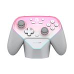 GameSir Super Nova Wireless Gaming Controller for PC/Switch/iOS/Android, Hall Effect Stick & Trigger, Rubberized Grips, RGB Lighting, Swappable ABXY, Detachable Faceplate, 1000mAh with Charging Dock