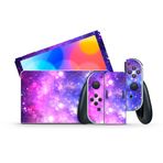 GamesMonkey® - Nintendo Switch için uyumlu cilt – Oled Classic – Vinil Mat Saten HD Yapışkanlı Kapak – Koruyucu çıkartma filmi (Klasik, Evren - D005)