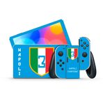 GamesMonkey® - Nintendo Switch ile Uyumlu Cilt - OLED Classic - Mat Vinil HD Mat Yapışkanlı Kapak - Koruyucu Film Çıkartması Ön Panel (Klasik, D033 - Napoli Scudetto 2023)