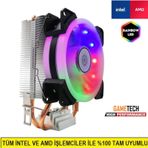 GAMETECH FREEZER HD1.0 Rainbow Bakır Kule Tipi İşlemci Fanı