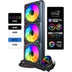 Gametech Hydra AHD360B Argb Aynalı Fan 360 mm Siyah Sıvı Soğutma Yüksek Performanslı RGB Aydınlatma