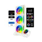 GAMETECH Hydra Beyaz Ahd360mm Isı Dereceli Amd/intel Aynalı Fan Argb Sıvı Soğutma