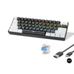 Gaming Mekanik Rgb Klavye Blue Switch - Siyah Beyaz Mf1701bw