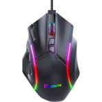 Gaming Mouse Mkespn X15 12 Key Macro Programmıng Game Mouse - Siyah