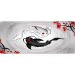 Gaming Mouse Pad 90X40 Mouse Pad Xxl Büyük Oyuncu Mouse Pad Speed Mousepad (White And Black Koi, 90X40 cm (3mm Kalınlık)) - Altın
