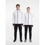 Gamp Unisex Kapüşonlu Parmak Geçmeli Softshell Mont - Beyaz