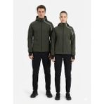 Gamp Unisex Kapüşonlu Parmak Geçmeli Softshell Mont - Haki