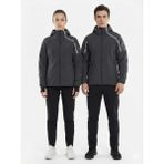 Gamp Unisex Kapüşonlu Parmak Geçmeli Softshell Mont - Siyah