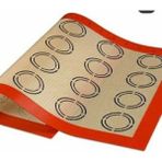 Gampus Silpat Çift Çizgili Makaron Yanmaz Yapışmaz 30X40 cm Fırın Matı 1.sınıf Profesyonel