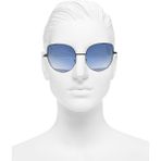 Gampus Vintage Fashion Hafif Unisex Güneş Gözlüğü Güneş Gözlüğü Mavi Beyaz Şık DMA20