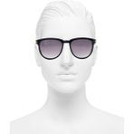 Gampus Vintage Fashion Hafif Unisex Güneş Gözlüğü Güneş Gözlüğü Siyah Çerçeve Mor Cam K122