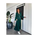 GAMZE ALPTEKİN Elizabeth Gold Kemerli - Düğmeli Blazer Ceket Ve Piliseli Uzun Etek Takım