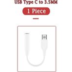 Ganbao 1 Adet Beyaz Tip C 3.5 Jak Adaptörü USB C 3.5mm Ses Aux Kulaklık Adaptörü Samsung Galaxy S22 Ultra S21 S20 Fe Tab S8 S23 Artı A53 5g (Yurt Dışından) - Renkli