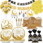 Ganbao 1 Adet Masa Örtüsü Bir Ramazan Süslemeleri Altın Eid Mubarak Asılı Afiş Kağıt Tabak Bardak Ramazan Kareem Kurban Bayramı Islam Hac Parti Malzemeleri (Yurt Dışından) - Renkli