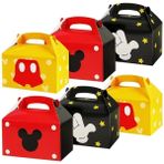 Ganbao 12 Adet Kağıt Torba Disney Mickey Mouse Doğum Günü Partisi Dekorasyon Mickey Masa Örtüsü Tek Kullanımlık Sofra Plaka Masa Örtüsü Afiş Çocuk Parti Malzemeleri (Yurt Dışından) - Renkli