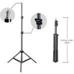 Ganbao 150CM Tripod Telefon Cep Telefonu Selfie Sopa Ayarlanabilir Işık Standı 1/4 Vida Kafası Fotoğraf Stüdyosu Yanıp Söner Fotografik Softbox (Yurt Dışından) - Siyah