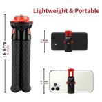 Ganbao 3367 Fotopro Esnek Kamera Tripod iPhone 13/12 Için Uzaktan Kumandalı Gopro Için Samsung Için Vlog Video Için Taşınabilir Seyahat Tripodları (Yurt Dışından) - Siyah