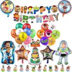 Ganbao Bir Oyuncak Hikayesi Parti Dekorasyon Karikatür Buzz Lightyear Woody Lateks Balon Mutlu Doğum Günü Afiş Kek Topper Çocuklar Oğlan Kız Oyuncaklar Hediyeler Set (Yurt Dışından) - Renkli