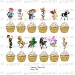 Ganbao Cupcake 12 Adet La Granja Doğum Günü Partisi Malzemeleri Süslemeleri Zenon Çocuklar Tek Kullanımlık Sofra Fincan Tabağı Peçete Payet Bebek Duş Malzemeleri Olay (Yurt Dışından) - Renkli