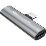 Ganbao Gri Typec 3.5mm Dişi Kulaklık Adaptörü Kulaklık Ses Dönüştürücü 32BIT 384KHZ Dijital Dekoder Dac Akıllı Çip Pd 27W Şarj USB C (Yurt Dışından) - Renkli