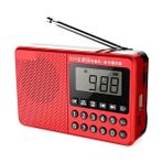 Ganbao Kırmızı Fm/am/sw El Mp3 Çalar Çift Anten Tam Bant Yaşlı Radyo LED Dijital Ekran 2.1 Kanal Desteği USB Stick/tf Kart (Yurt Dışından) - Renkli