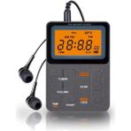 Ganbao Şerit Gri Am/fm/mp3 Cep Radyo Taşınabilir Radyo Mini Dijital Ayarlama Walkman Radyo Stero Kulaklık ile Mp3 Müzik Çalar (Yurt Dışından) - Renkli
