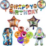 Ganbao Set I Oyuncak Hikayesi Parti Dekorasyon Karikatür Buzz Lightyear Woody Lateks Balon Mutlu Doğum Günü Afiş Kek Topper Çocuklar Oğlan Kız Oyuncaklar Hediyeler (Yurt Dışından) - Renkli