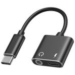 Ganbao Siyah 2'si 1 Arada Tip-C Adaptör USB - C Jakı 3,5 mm Adaptör Aux Ses Kablosu Tip C Kulaklık Dönüştürücü Şarj Etme Arama Şarkı Dinleme (Yurt Dışından) - Renkli