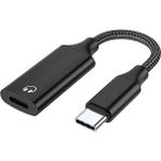 Ganbao Siyah Tip C 8pin Kulaklık Çağrı Adaptörü USB C Macbookpro Için Ios Kulaklık Ses Dönüştürücü Dönüştürücü Adaptör K1KF (Yurt Dışından) - Renkli