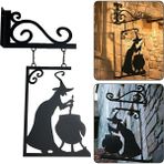 Ganbao Stil 3 Resim Olarak Asılı Metal Vintage Cadı Şekli Dökme Demir Cadılar Bayramı Bahçe Köşe Burcu Cadı Heykeli Hayalet Kapı Çerçevesi Cadılar Bayramı Dekorasyon (Yurt Dışından) - Renkli