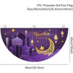 Ganbao Stil 9 Eid Mubarak Dekorasyon 2023 Asılı Bayrak Ramazan Ev Kapı Islam Müslüman Parti Dekoru Ramazan Kareem Banner Eid Al Adha Hediye (Yurt Dışından) - Renkli