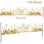 Ganbao Style9 Eid Mubarak Açık Banner Bayrağı Ramazan Kareem Banner Ramazan Dekorasyon Ev 2023 Islam Müslüman Parti Eid Al Adha (Yurt Dışından) - Renkli