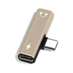 Ganbao Tuhao Altın 1 Adet 3.5mm Tip C Ses Adaptör Fişi Yardımcı Jak Adaptör Soketi USB C Şarj Uzatma Kulaklık Adaptörü Xiaomi Huawei Için (Yurt Dışından) - Renkli