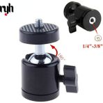 Ganbao Üç Delikli Evrensel Mini Tripod Ballhead Topu Kafa ile 1/4 "3/8" M4 Vida Adaptörü Dijital Kamera Dslr Canlı Akış Q29 Iı (Yurt Dışından) - Siyah