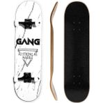 Gang 8.0 Marble White Complete Profesyonel Kaykay - Beyaz - Tek Ebat