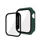 GANGANPRO Apple Watch 4/5/6/SE için Temperli Cam Ekran Koruyuculu 2'li Paket Sert PC Kılıfı, iWatch 40 mm Aksesuarlar için Ultra İnce Çizilmeye Dayanıklı Akıllı Saat Kapağı - Zeytin Yeşili