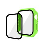 GANGANPRO Apple Watch 4/5/6/SE için Temperli Cam Ekran Koruyuculu 2'si 1 Arada Tasarım Sert PC Kılıf, iWatch 44 mm Aksesuarlar için Ultra İnce Çizilmeye Dayanıklı Akıllı Saat Kapağı - Yeşil